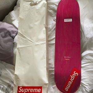 supreme moltov kid skateboard pink NEW